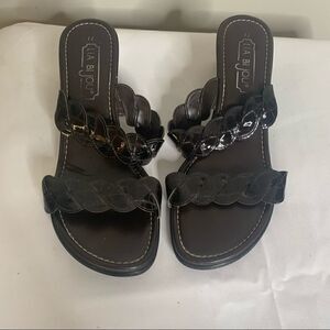 Lia Bijou Comfort Sandals - Brown - 11